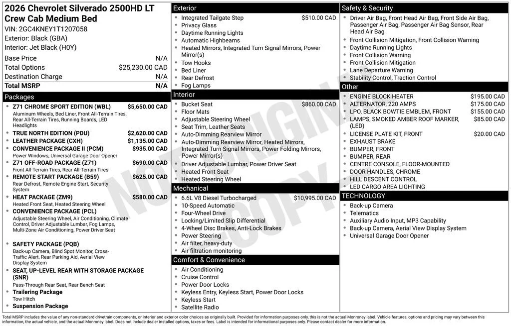 New 2026 Black Chevrolet LT image 29