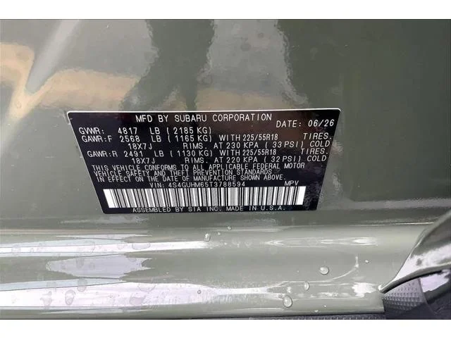 New 2026 ALPINE GREEN Subaru Limited image 16