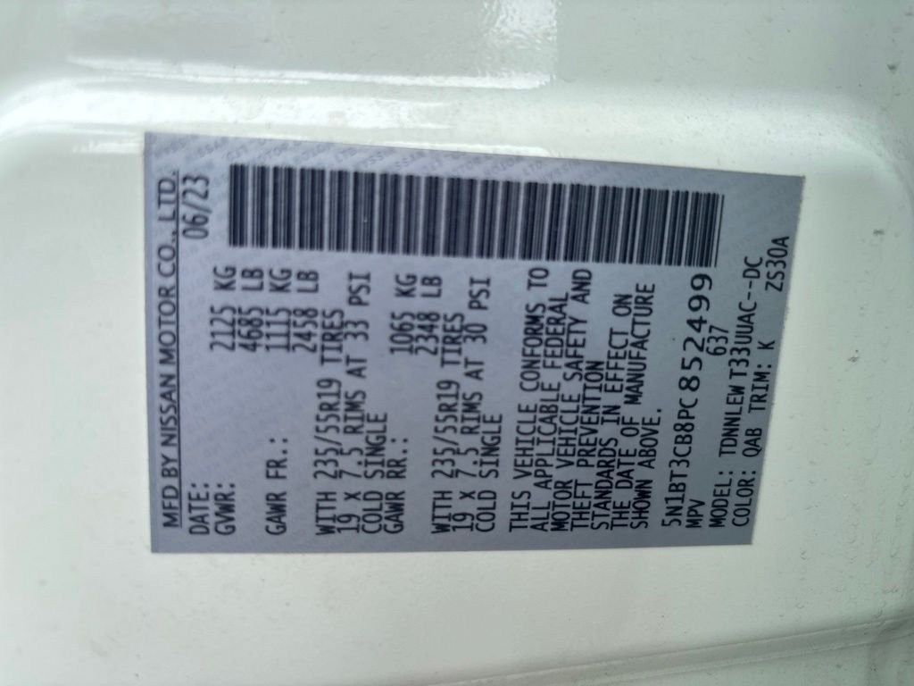 Used 2023 White Nissan SL image 12