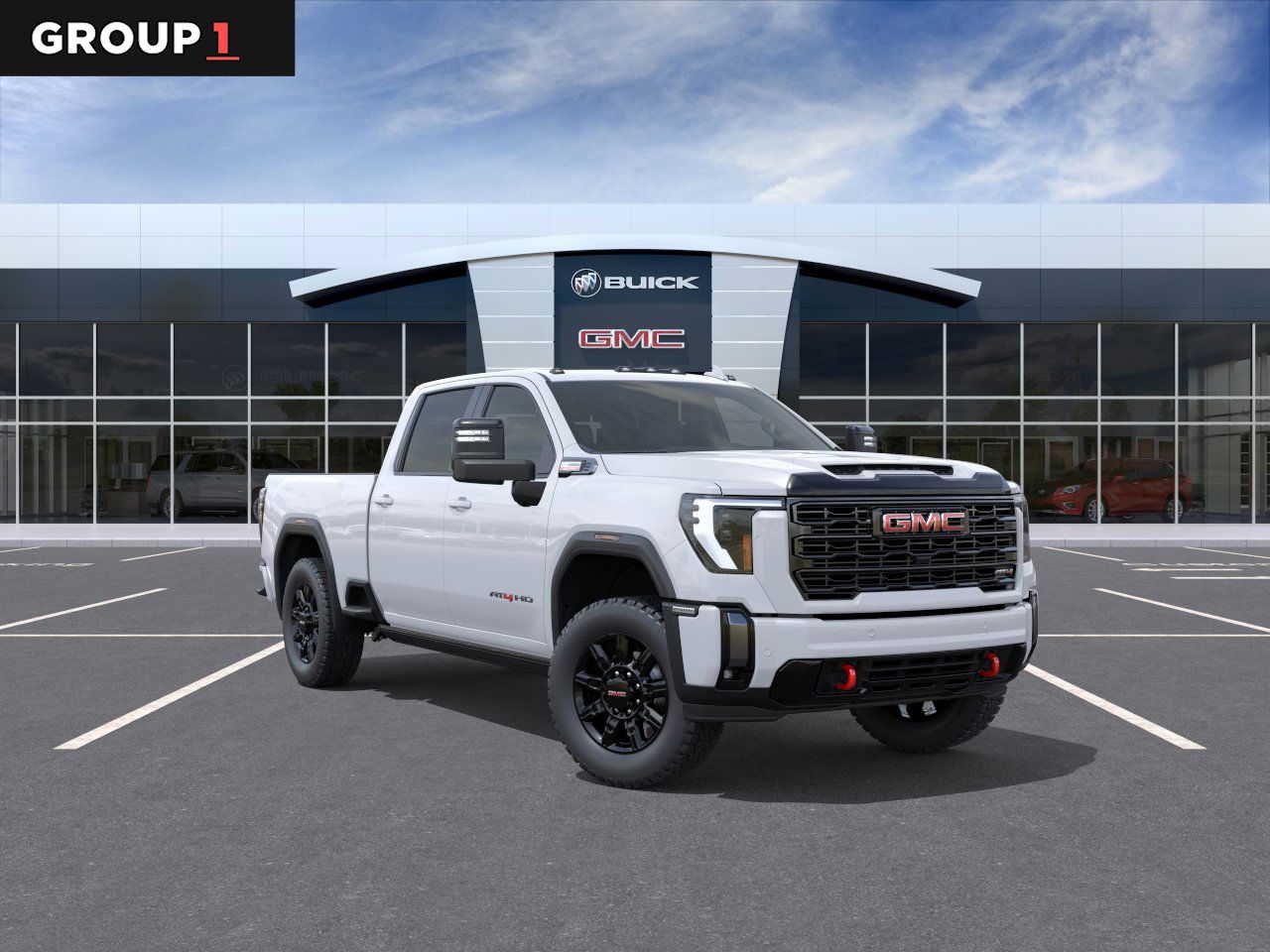 Summit White 2026 GMC Sierra 2500HD AT4 Crew Cab 4WD Pickup Truck Four-Wheel Drive Automatic