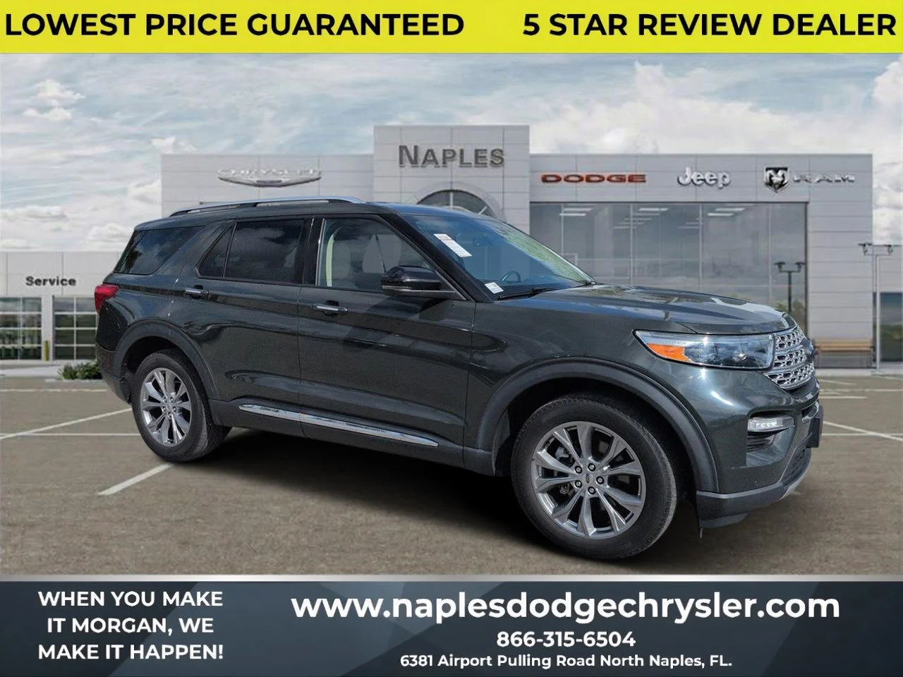 Used 2022 Green Metallic Ford Limited image 1