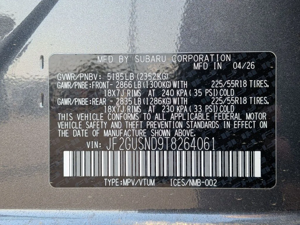 New 2026 MAGNETITE GRAY PEARL Subaru Limited Hybrid image 26