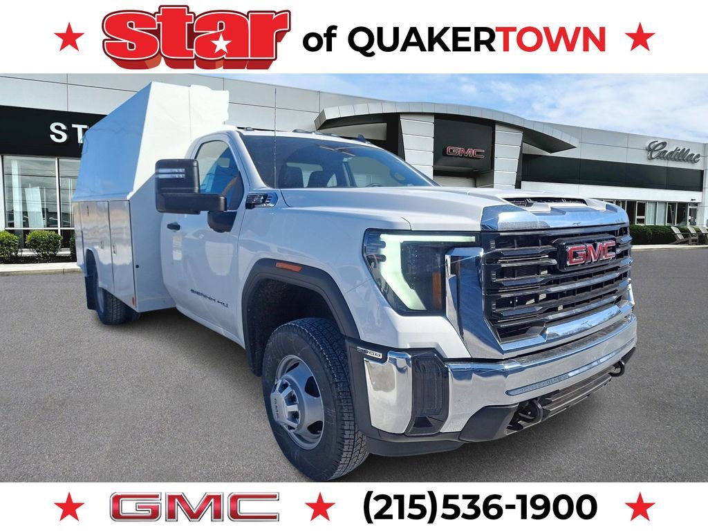 Summit White 2026 GMC Sierra 3500HD Chassis Pro Regular Cab 4WD Pickup Truck Four-Wheel Drive