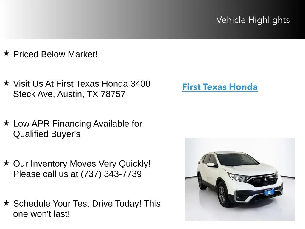 Certified Used 2022 White Honda EX image 10