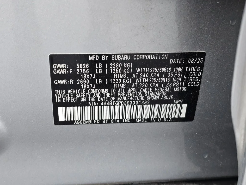 Certified Used 2025 Silver Subaru Touring XT image 32
