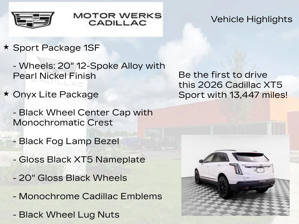 Certified Used 2026 White Cadillac Sport image 7