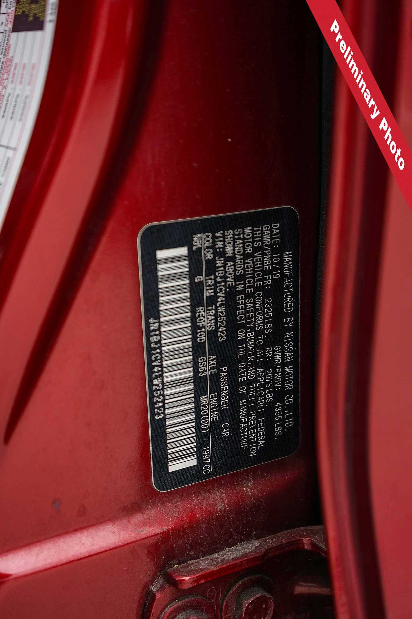 Used 2020 Scarlet Ember Tintcoat Nissan SV image 21