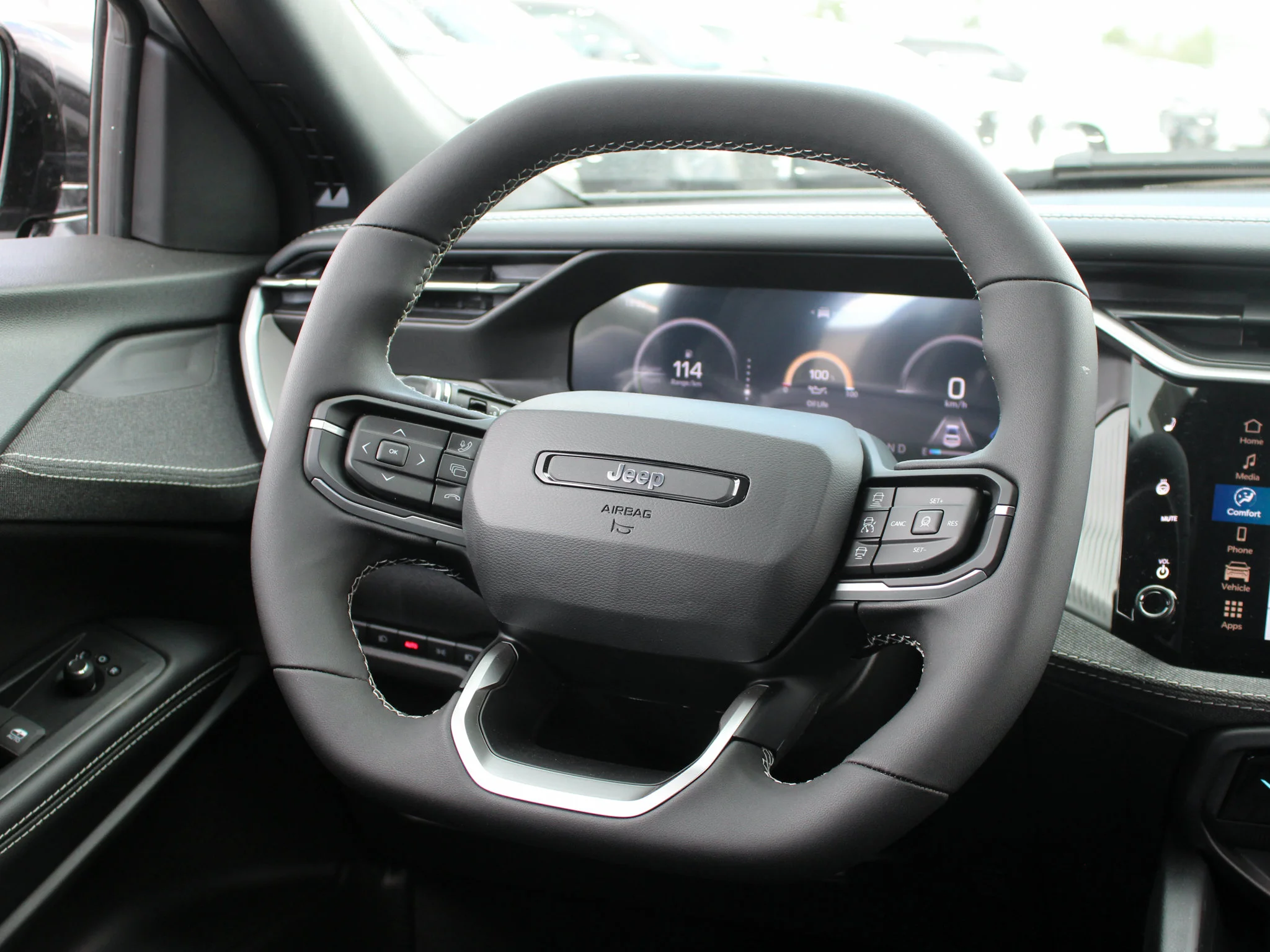 New 2026 White Jeep Laredo * Turbo Hybrid, Remote Start, Heated Seats/Wheel, Adaptive Cruise image 15