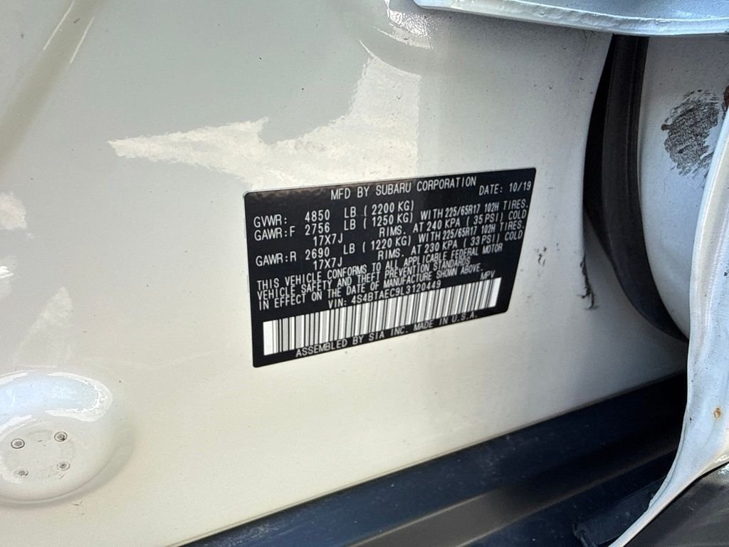 Used 2020 White Subaru Premium image 10