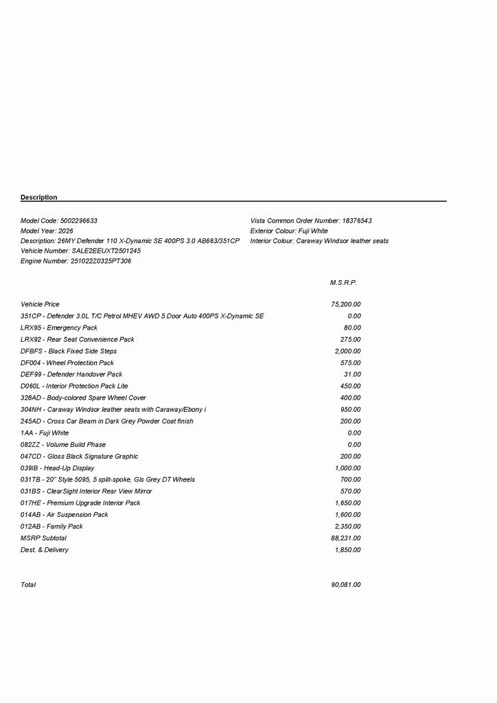 2026 LAND ROVER DEFENDER - Image 3