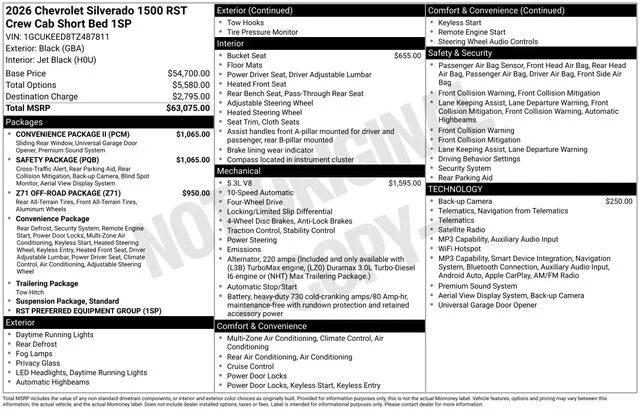 New 2026 Black Chevrolet RST image 35