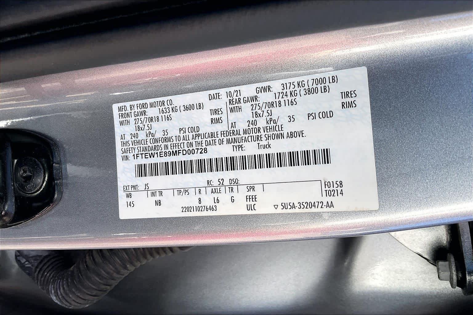 Used 2021 Iconic Silver Ford Tremor image 32