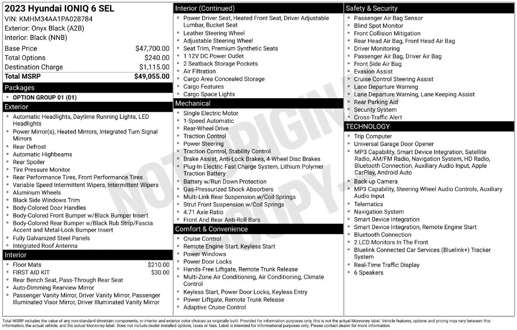 Used 2023 Black Hyundai SEL image 10
