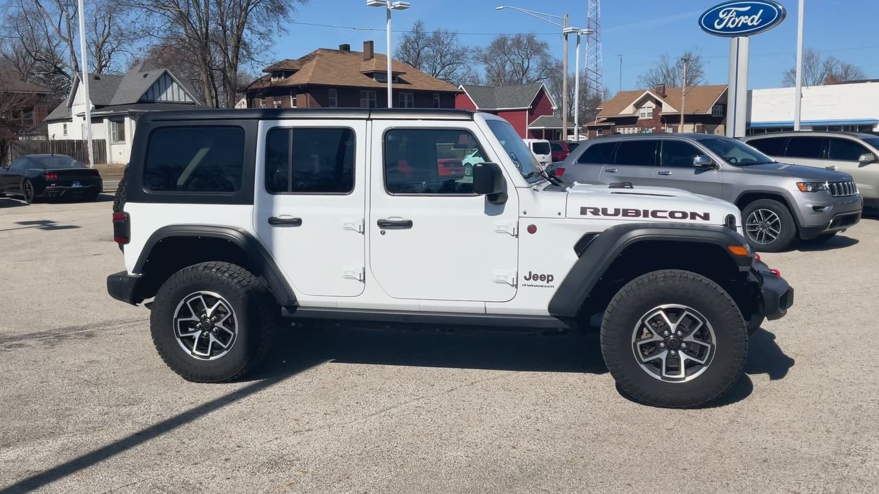 Used 2024 Bright White Clearcoat Jeep Rubicon image 4