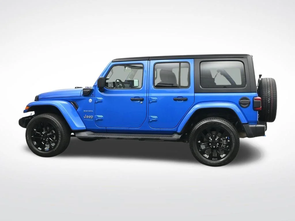Used 2022 Blue Jeep Unlimited Sahara 4xe image 9