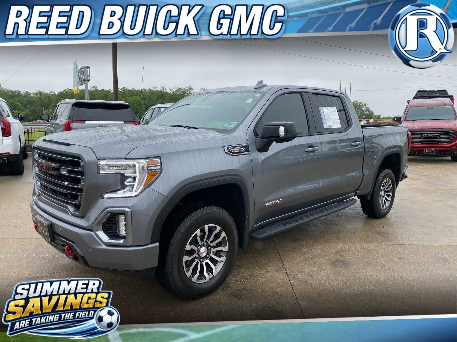 Used 2022 Satin Steel Metallic GMC AT4 image 1