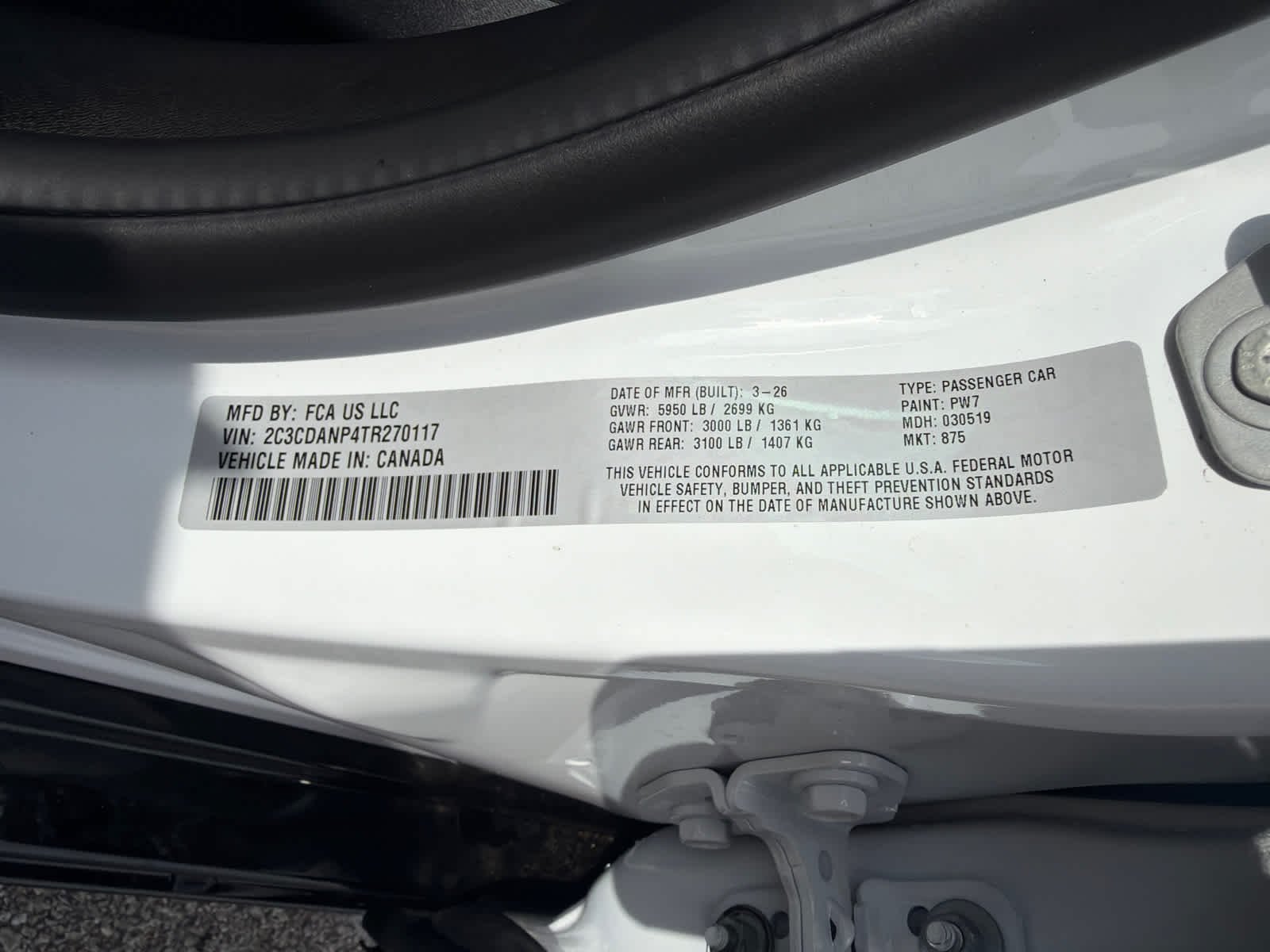 New 2026 White Knuckle Dodge R/T image 32