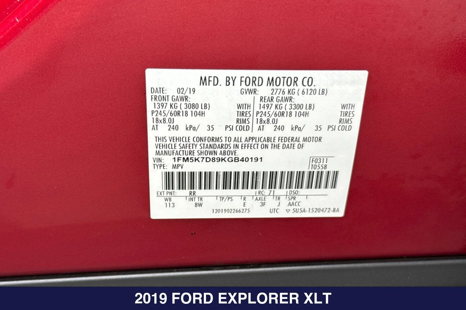 Used 2019 Red Ford XLT image 31