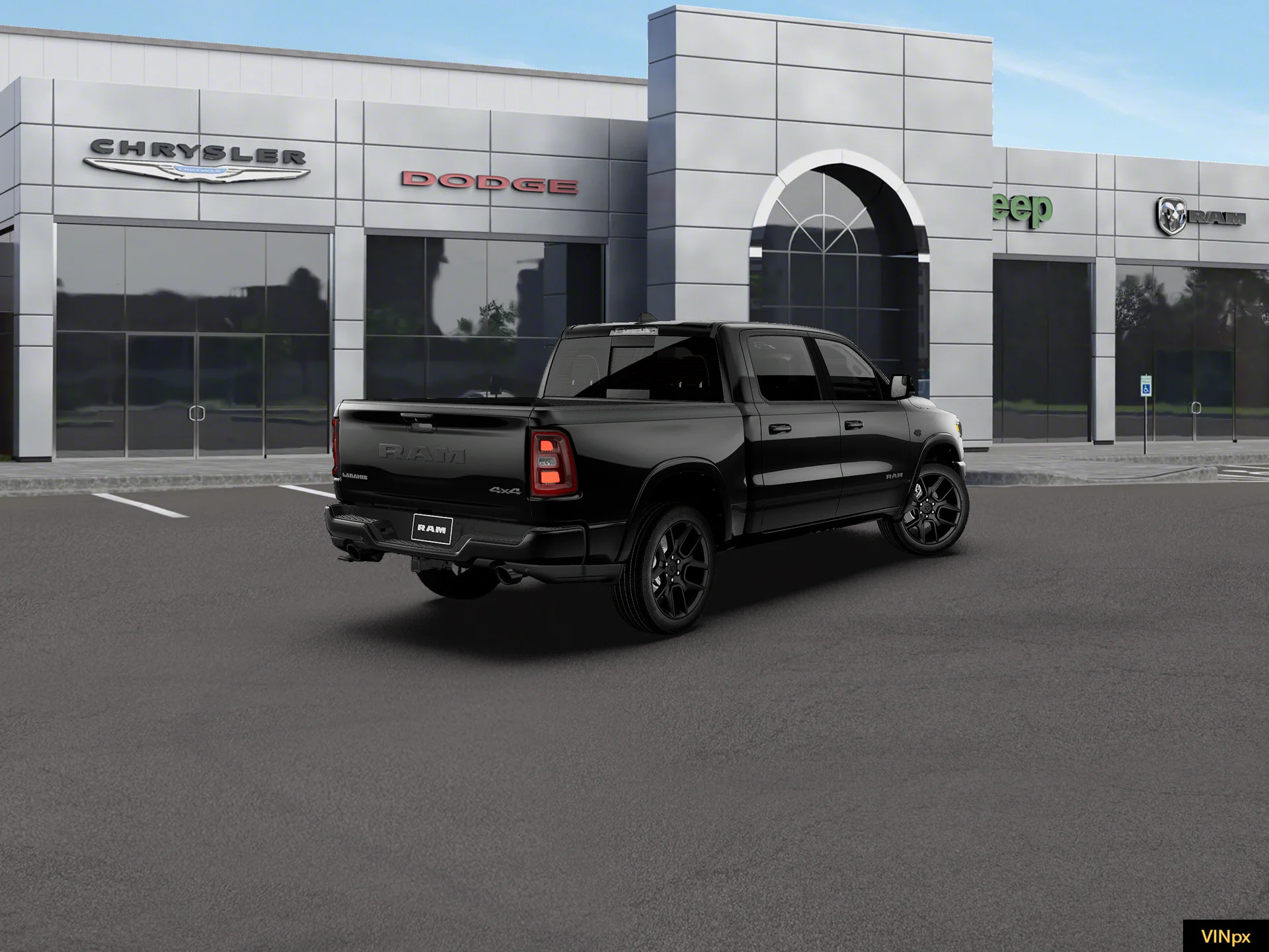New 2027 Diamond Black Crystal Pearlcoat Ram Laramie image 7