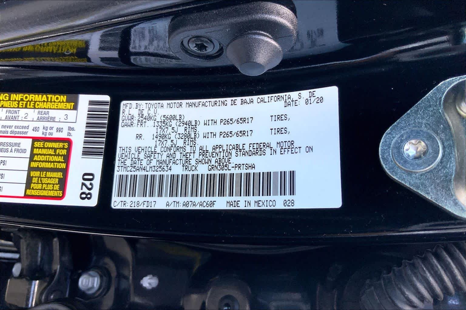 Used 2020 Midnight Black Metallic Toyota TRD Sport image 36