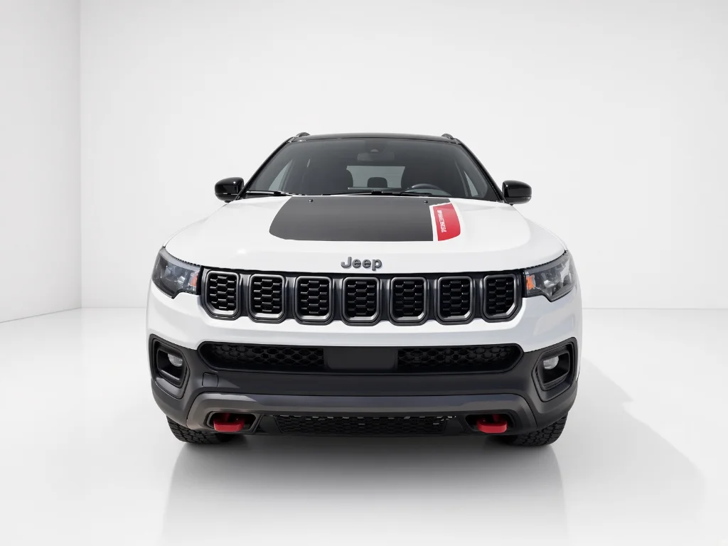 New 2026 Bright White Clear-Coat Exterior Paint Jeep Trailhawk image 3