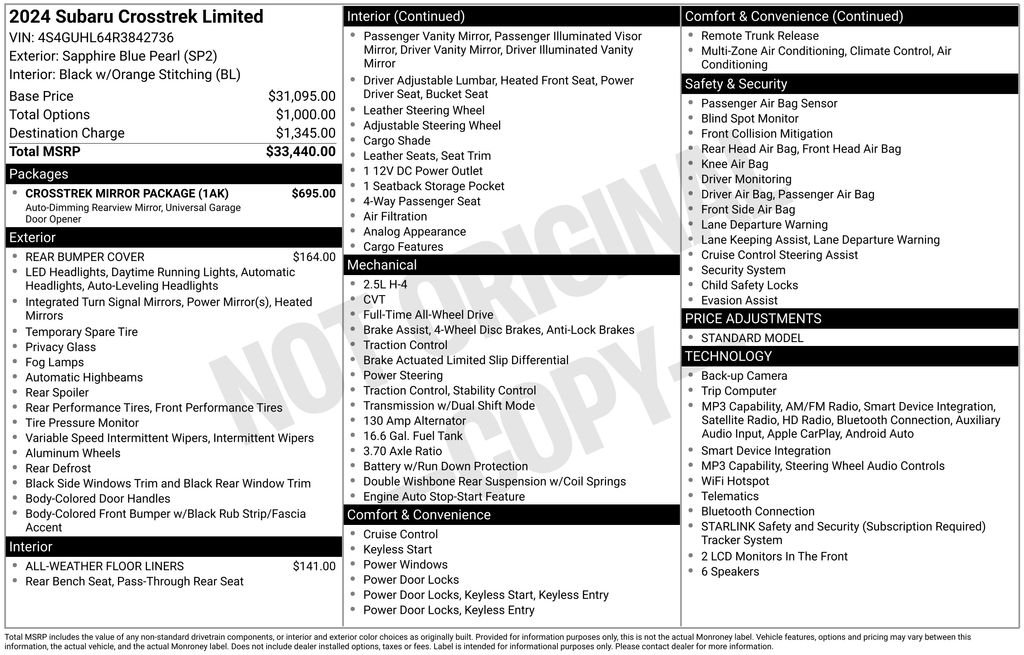 Used 2024 Blue Subaru Limited image 26