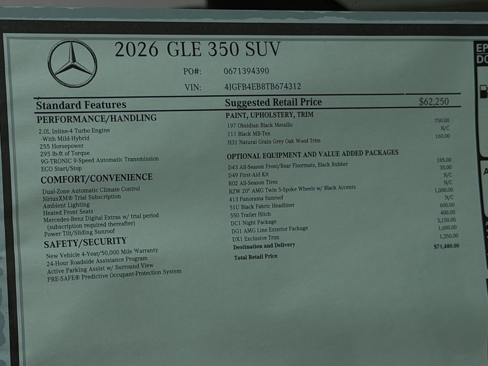 New 2026 Obsidian Black Metallic Mercedes-Benz GLE 350 image 46
