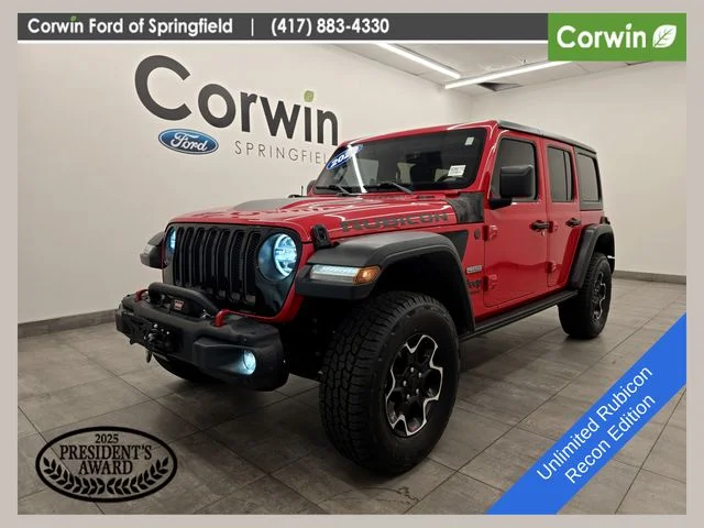 Used 2020 Firecracker Red Clearcoat Jeep Unlimited Rubicon image 1