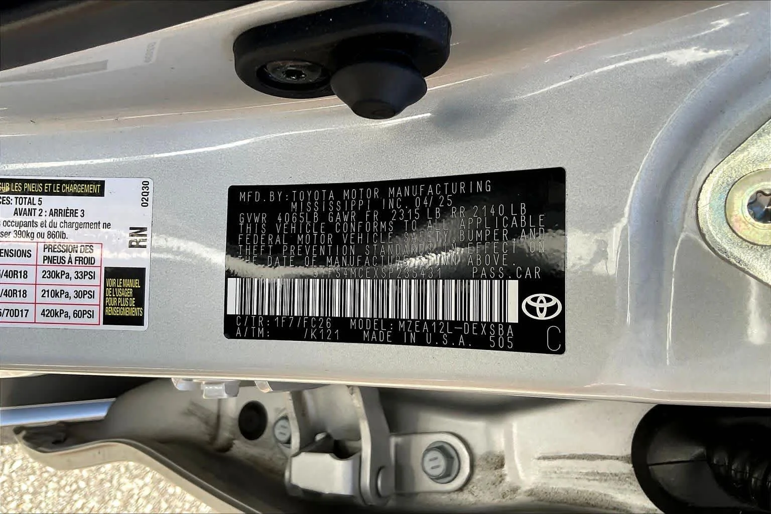 Used 2025 Classic Silver Metallic Toyota SE image 34