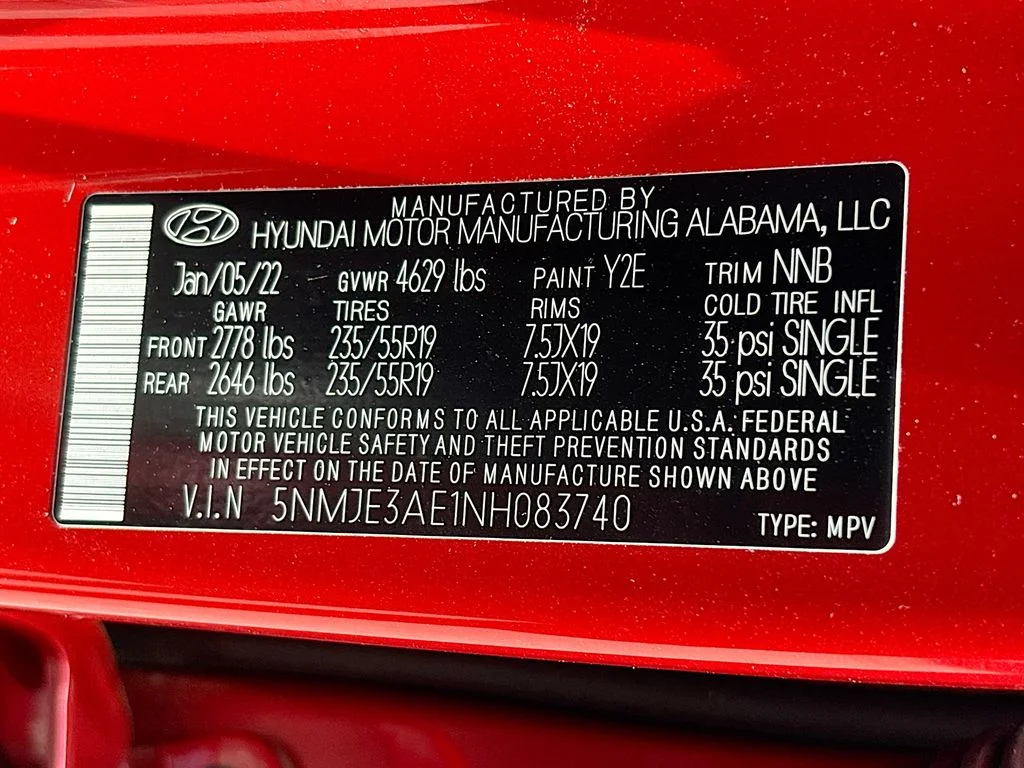 Used 2022 Calypso Red Hyundai Limited image 33