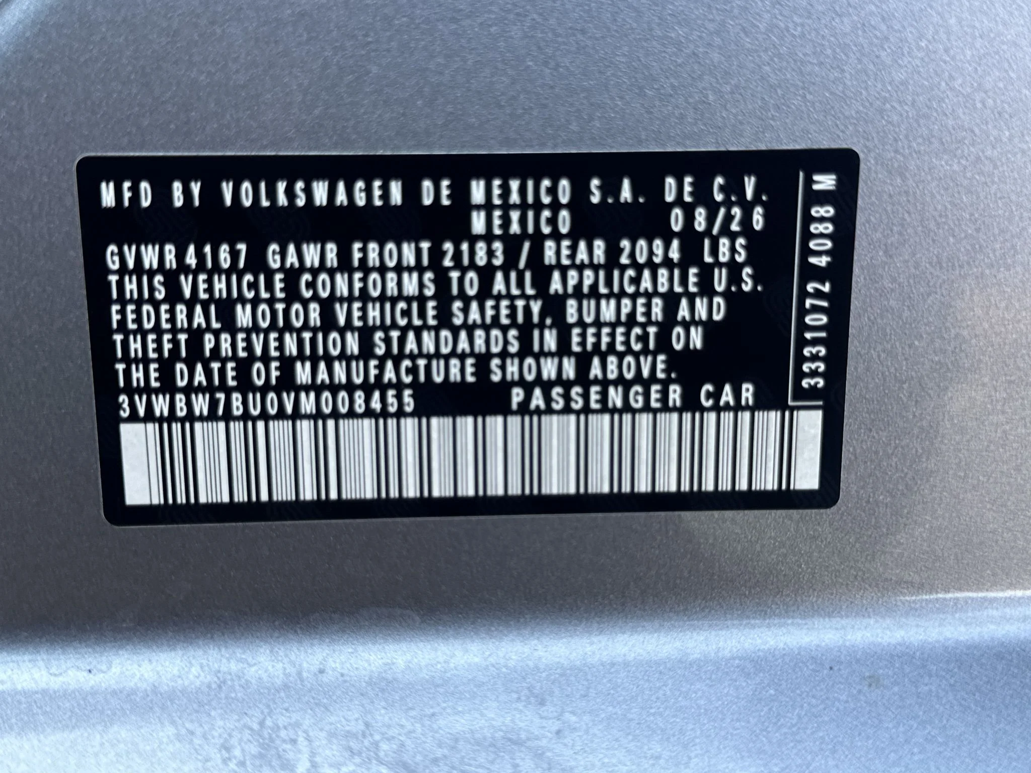 New 2027 Pyrite Silver Metallic Volkswagen Sport image 35