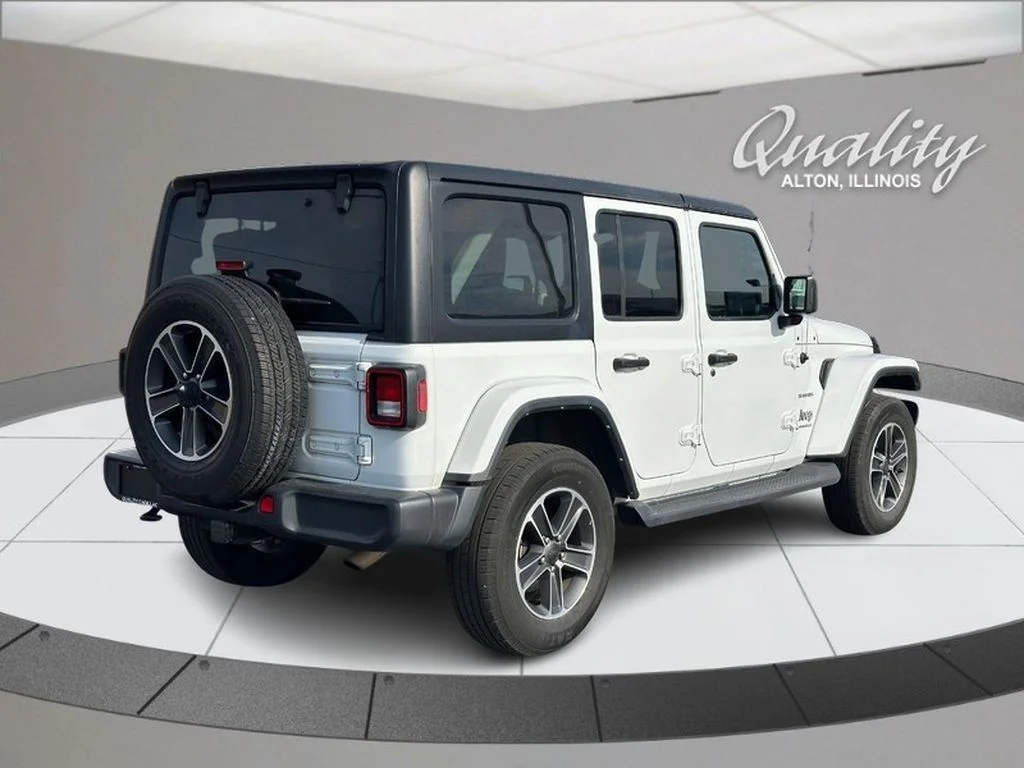 Used 2023 Bright White Clearcoat Jeep Sahara image 4