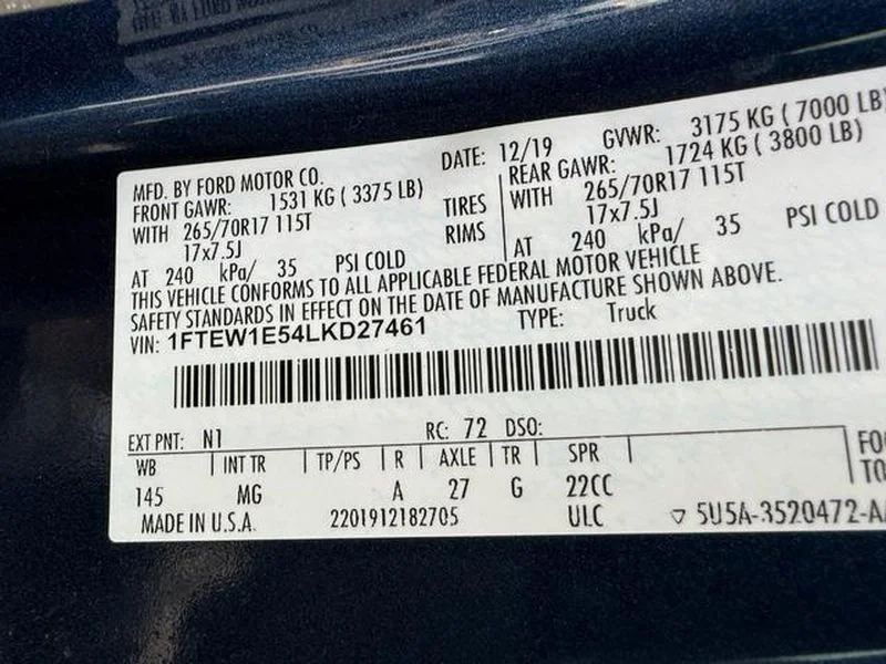 Used 2020 Blue Jeans Metallic Ford XLT image 23