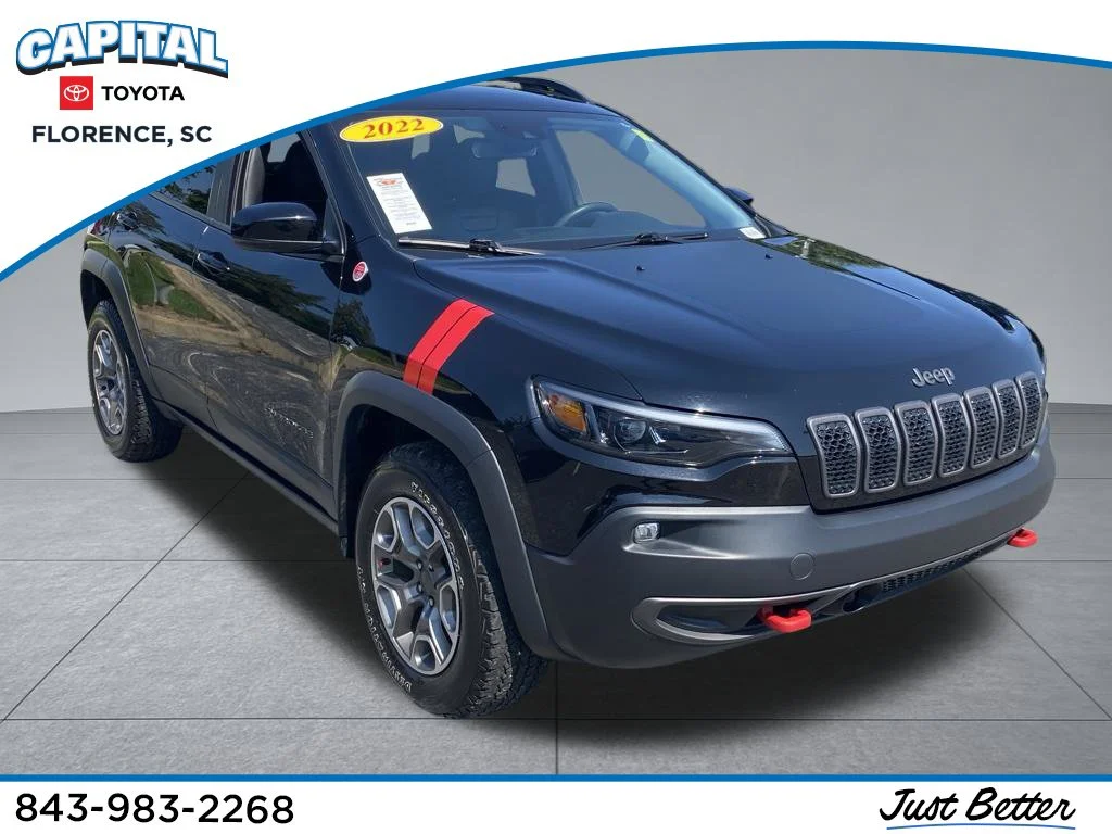 Used 2022 Black Jeep Trailhawk image 1