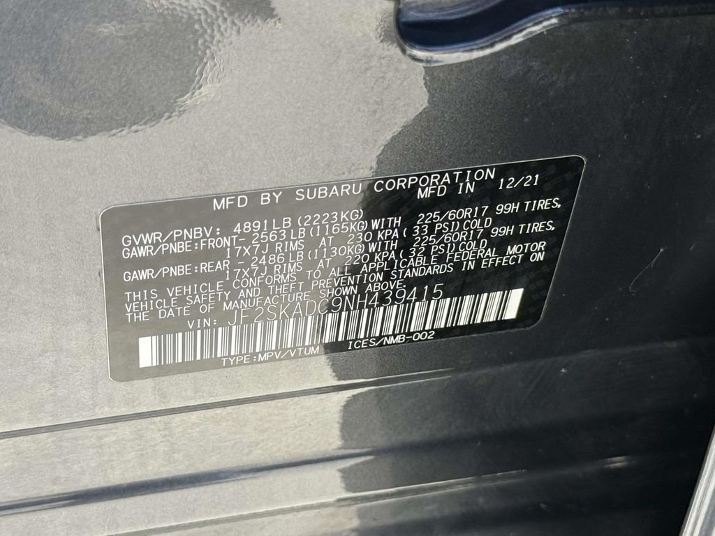 Used 2022 Gray Subaru Premium image 34
