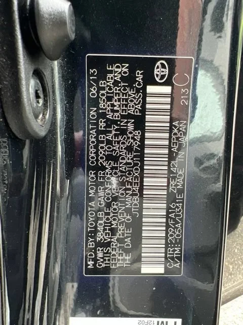Used 2013 Black Sand Pearl Toyota L image 11
