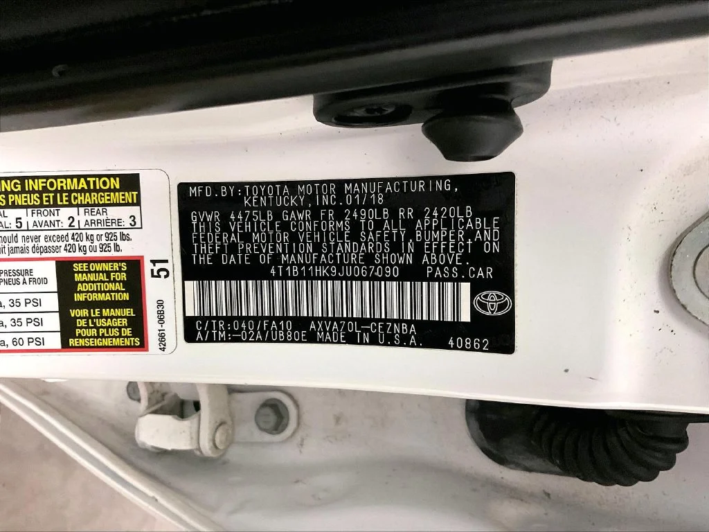 Certified Used 2018 White Toyota LE image 39