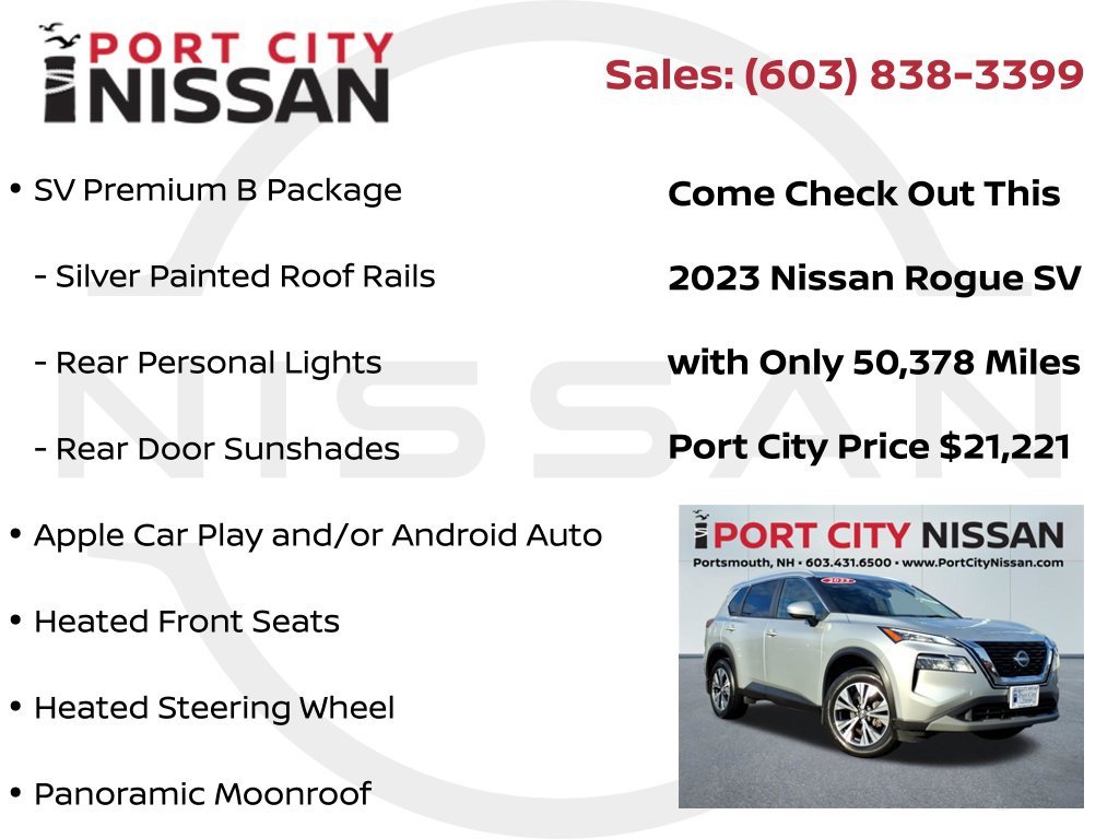 Used 2023 Brilliant Silver Metallic Nissan SV PREMIUM W/PANORAMIC SUNROOF image 15