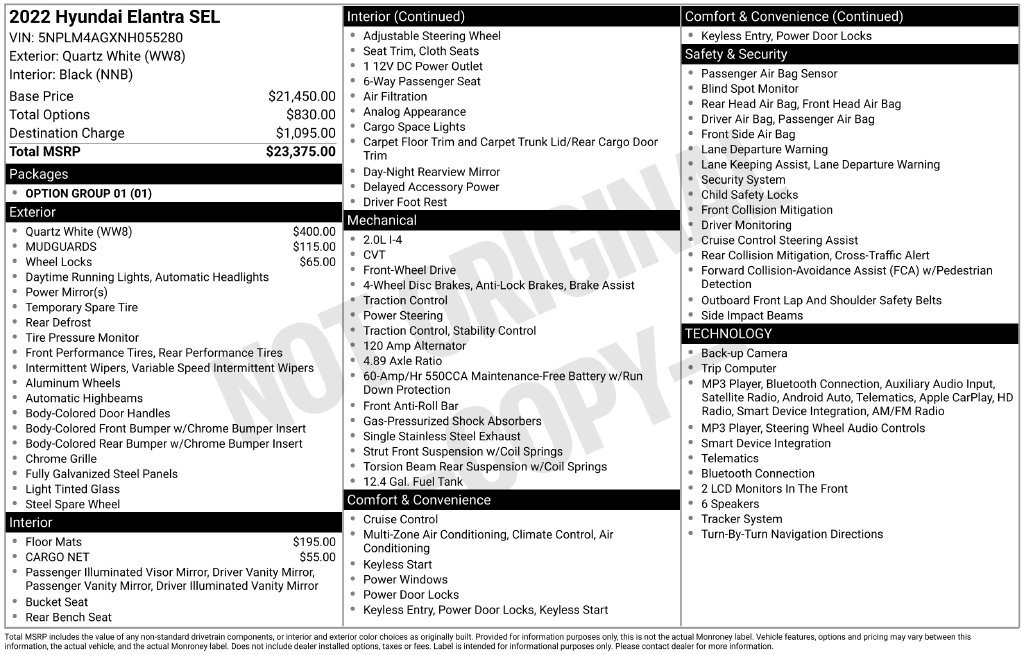 Used 2022 Gray Hyundai SEL image 24