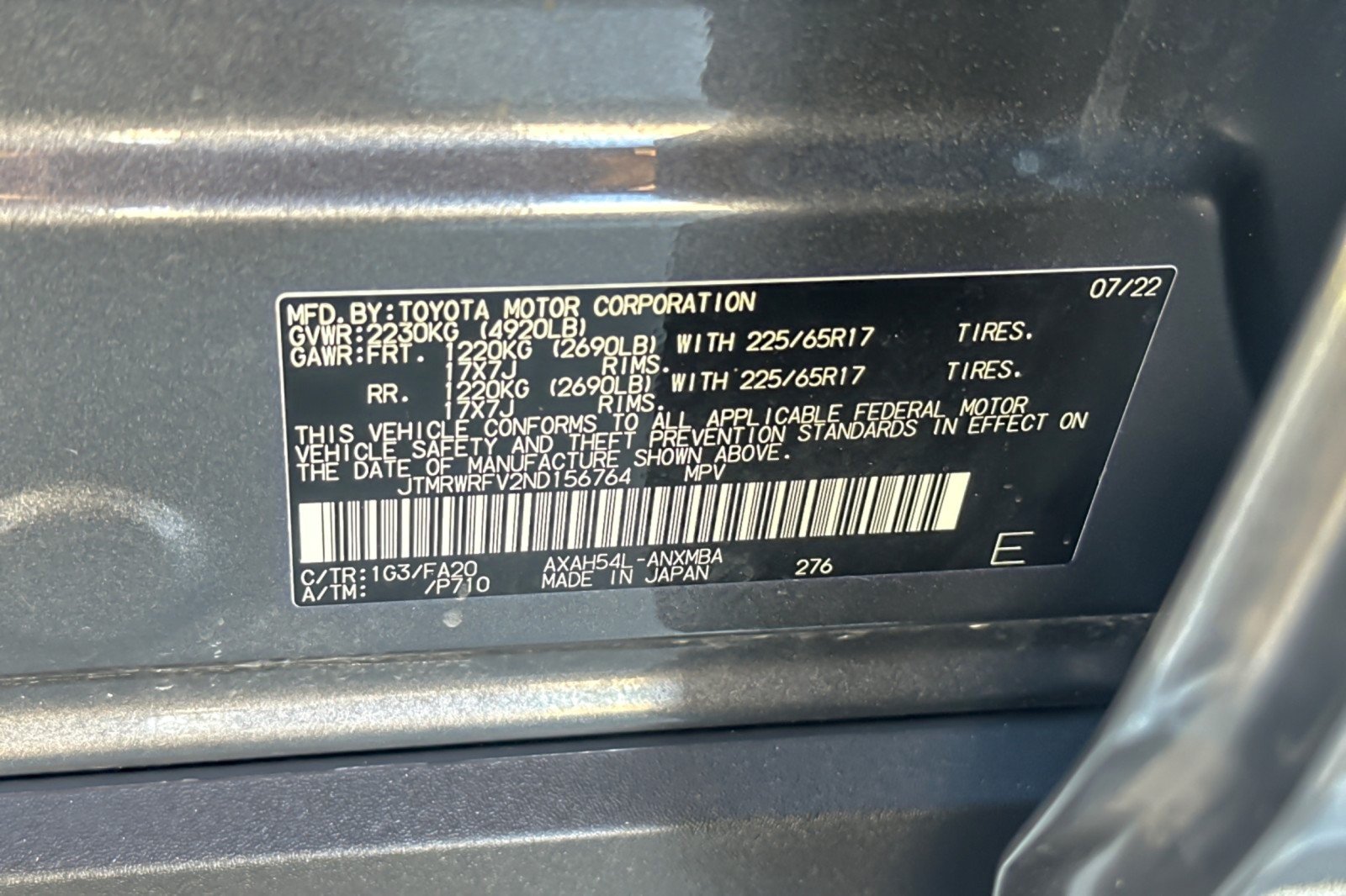 Certified Used 2022 MAGNETIC GRAY Toyota Hybrid XLE image 27