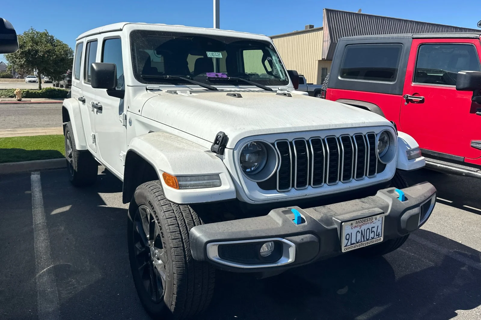 Used 2024 Bright White Clearcoat Jeep Sahara image 2