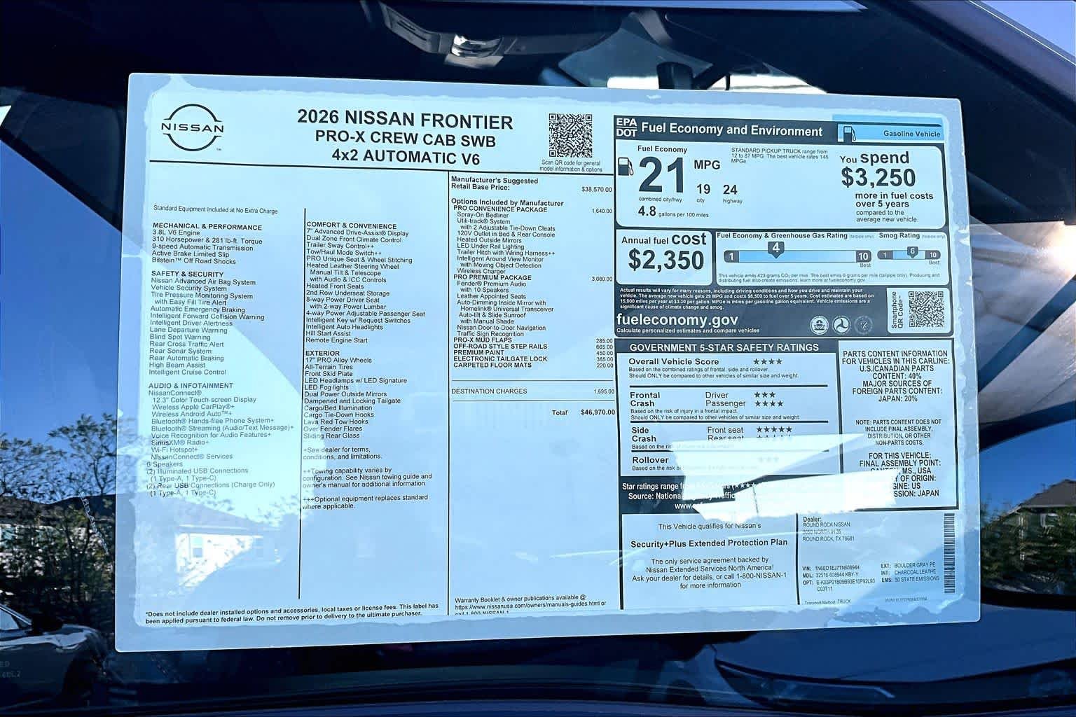 New 2026 Boulder Gray Pearl Nissan PRO-X image 19