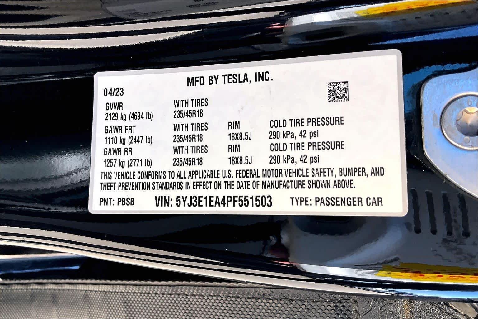 Used 2023 Solid Black Tesla  image 33