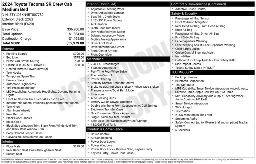 Used 2024 Black Toyota SR image 25
