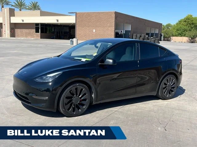 Used 2022 Black Tesla Performance image 1