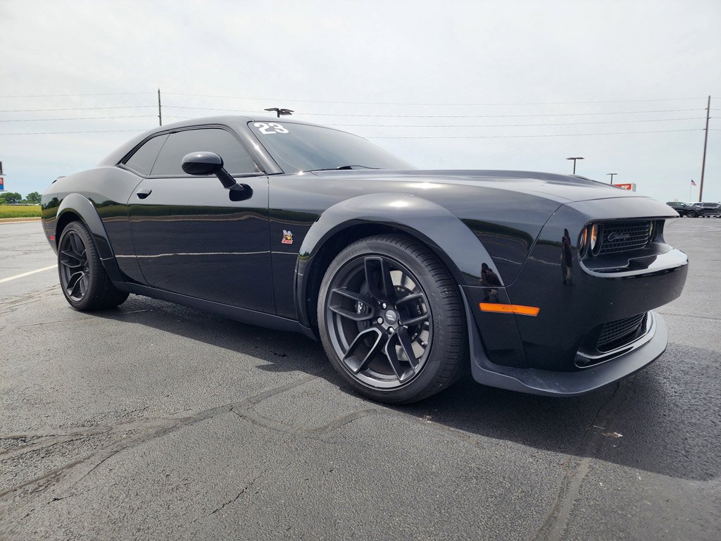 Used 2023 Pitch Black Clearcoat Dodge R/T Scat Pack Widebody image 3
