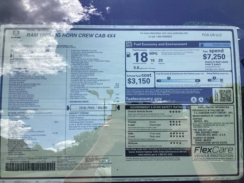 New 2026 Bright White Clearcoat RAM Big Horn/Lone Star image 13