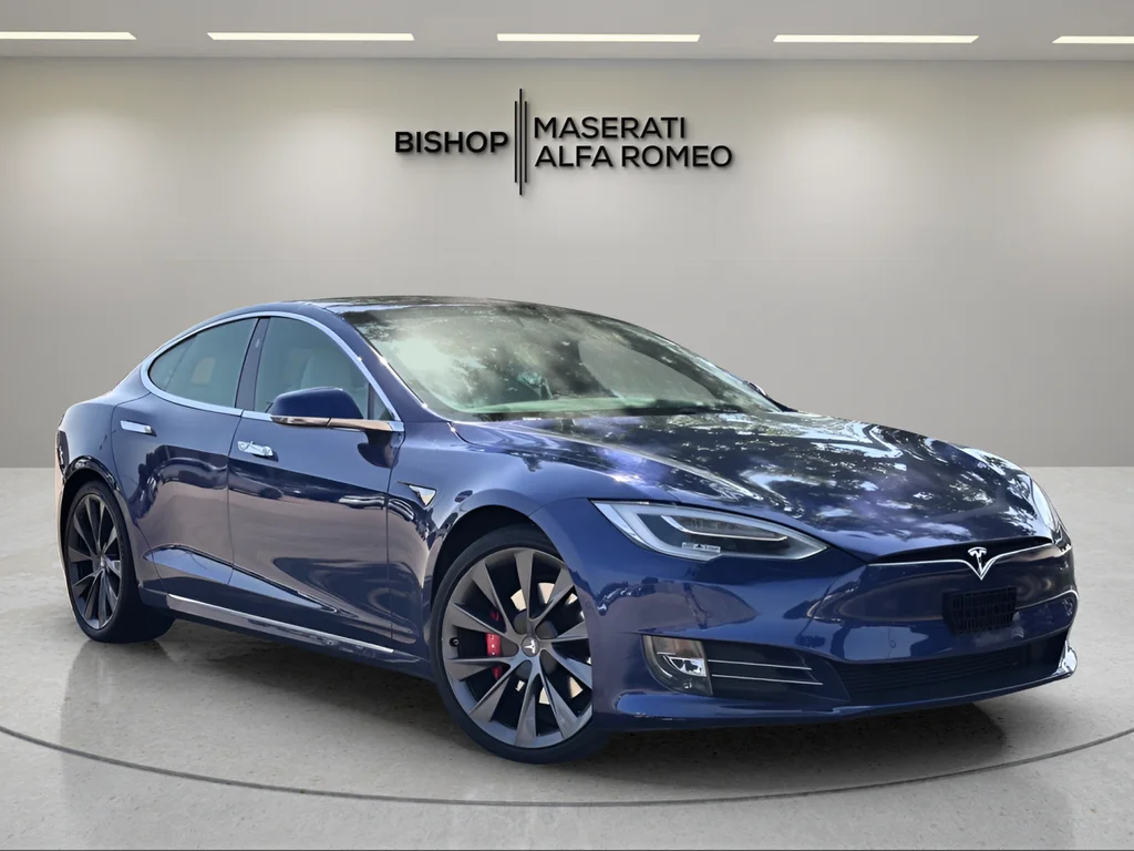 Used 2020 Blue Tesla Performance image 1