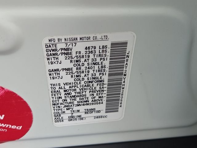 Used 2017 Pearl White Nissan SL image 7