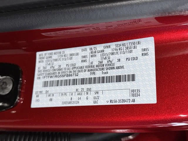 Used 2025 Red Metallic Ford Raptor image 37